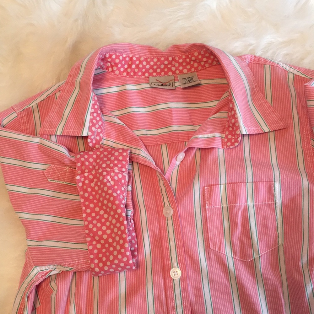 LLBean Striped Button Down